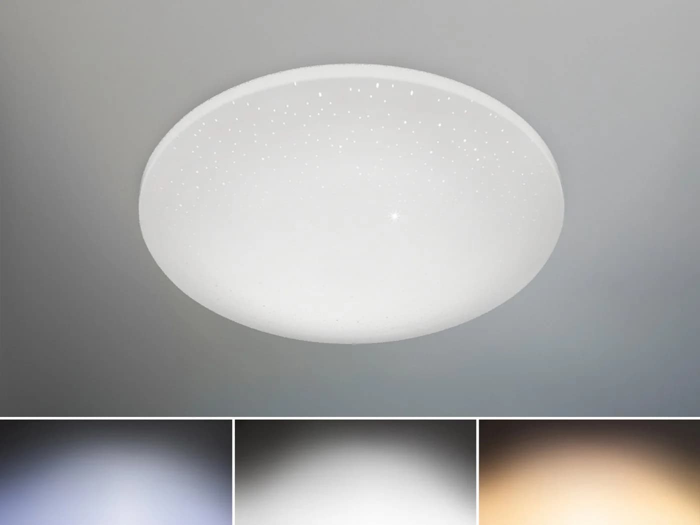 meineWunschleuchte LED Deckenleuchte Weiß Dimmbar Fernbedienung Sternenhimmel