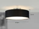 meineWunschleuchte Deckenleuchte CALMA Schwarz Stoff Ø40cm Bild 4