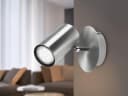 meineWunschleuchte LED Wandstrahler Silber Matt Schwenkbar GU10 Warmweiß Bild 1