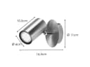 meineWunschleuchte LED Wandstrahler Silber Matt Schwenkbar GU10 Warmweiß Bild 3