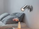 meineWunschleuchte LED Wandstrahler Silber Matt Schwenkbar GU10 Warmweiß Bild 4
