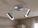 meineWunschleuchte LED Deckenstrahler 2-flammig Silber matt Bild 1