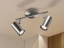 meineWunschleuchte LED Deckenstrahler 2-flammig Silber matt Bild 5