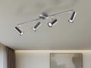 meineWunschleuchte LED Deckenstrahler 4-flammig Silber Bild 1