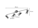 meineWunschleuchte LED Deckenstrahler 4-flammig Silber Bild 3