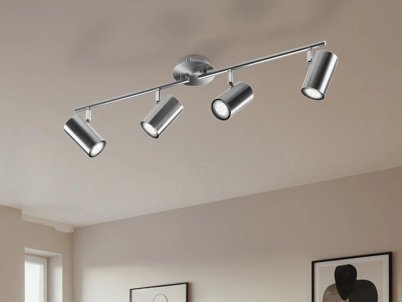 meineWunschleuchte LED Deckenstrahler 4-flammig Silber - Bild 5