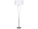TRIO Leuchten LED Stehlampe Silber Weiß Stoffschirm E27 Bild 2