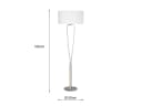 TRIO Leuchten LED Stehlampe Silber Weiß Stoffschirm E27 Bild 4