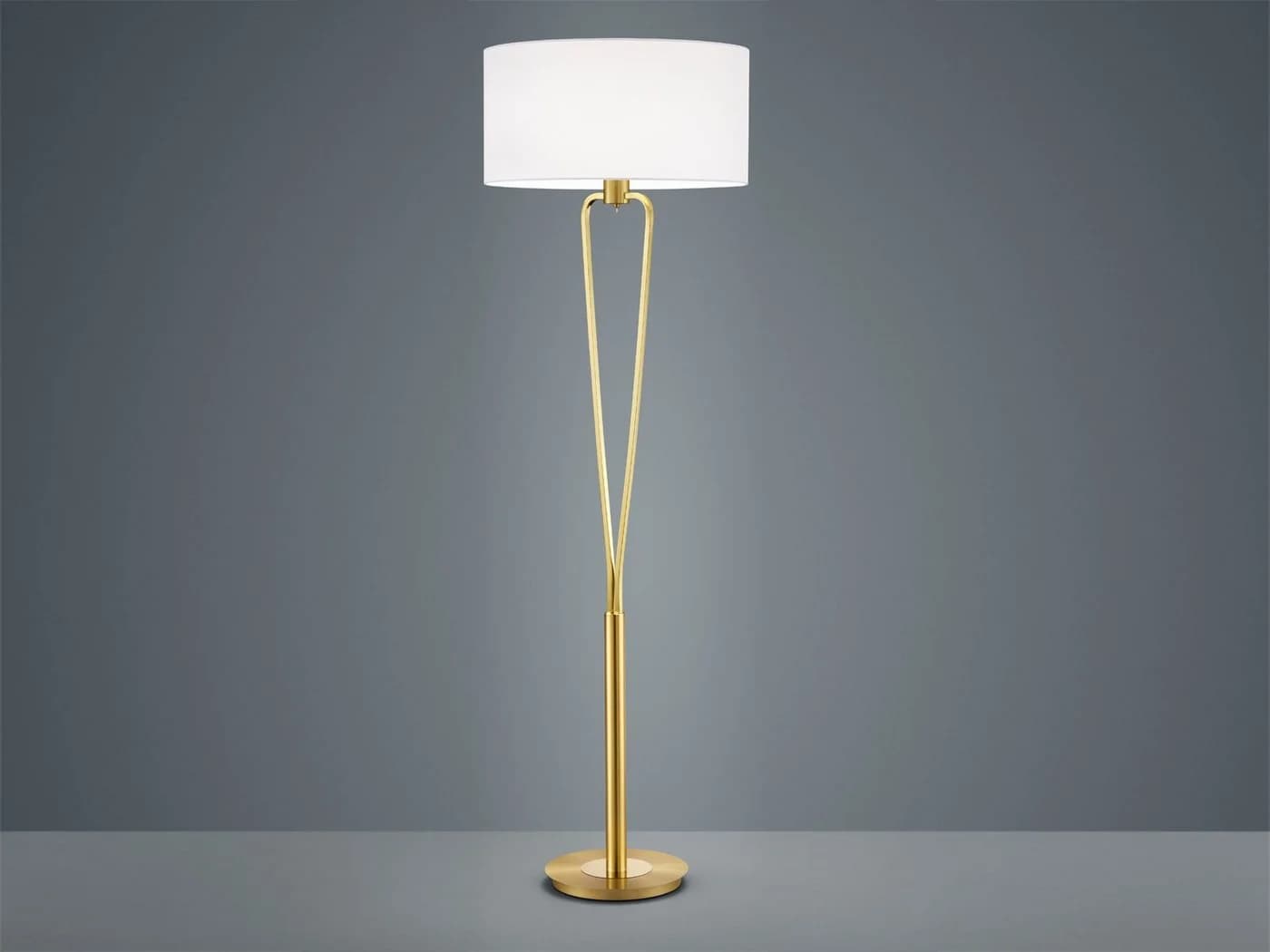 TRIO Leuchten LED Stehlampe Weiß Messing Matt - Bild 3