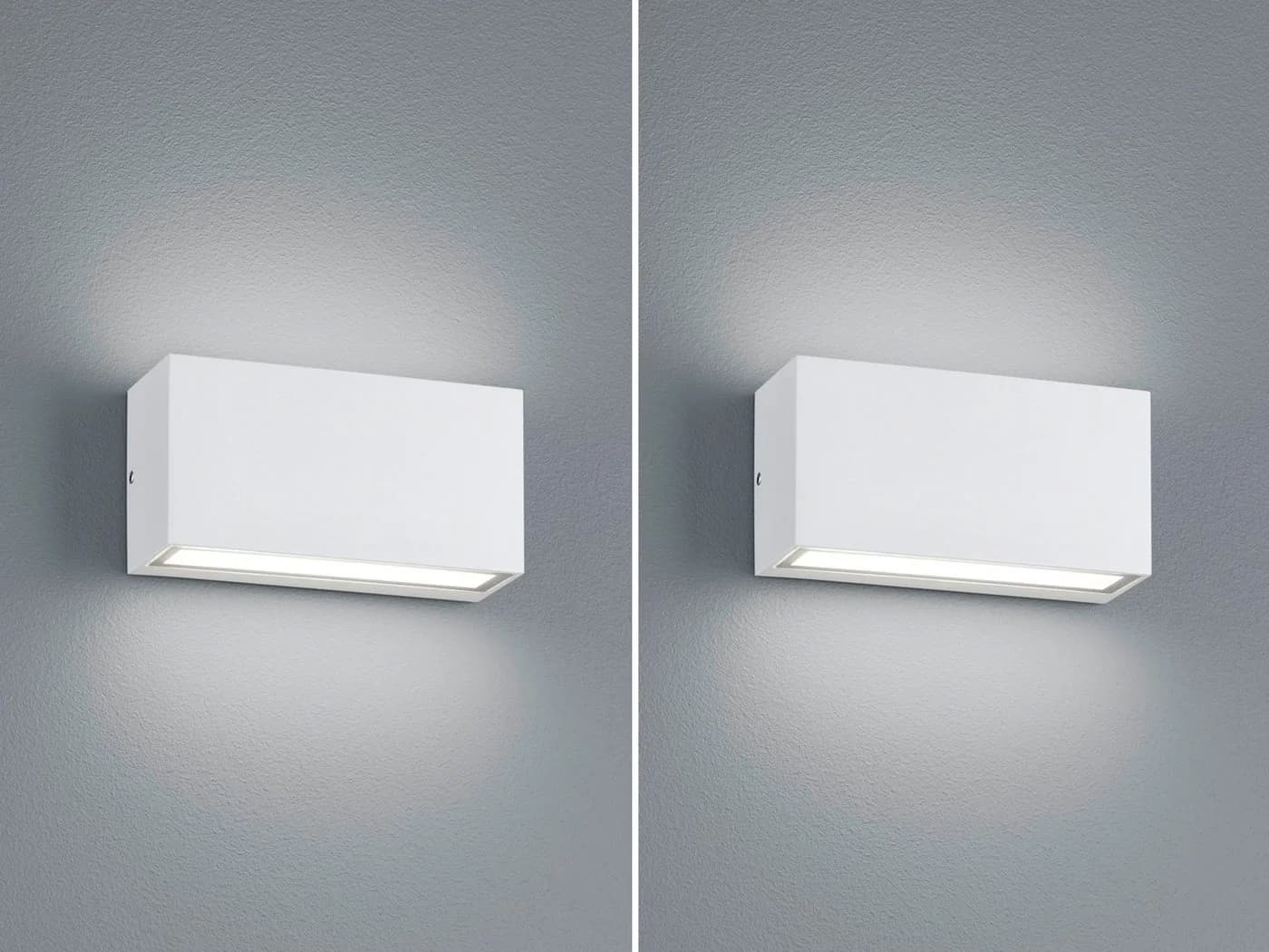 TRIO Leuchten LED Außen-Wandleuchte 2er-Set Weiß Warmweiß