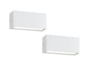 TRIO Leuchten LED Außen-Wandleuchte 2er-Set Weiß Warmweiß Bild 2