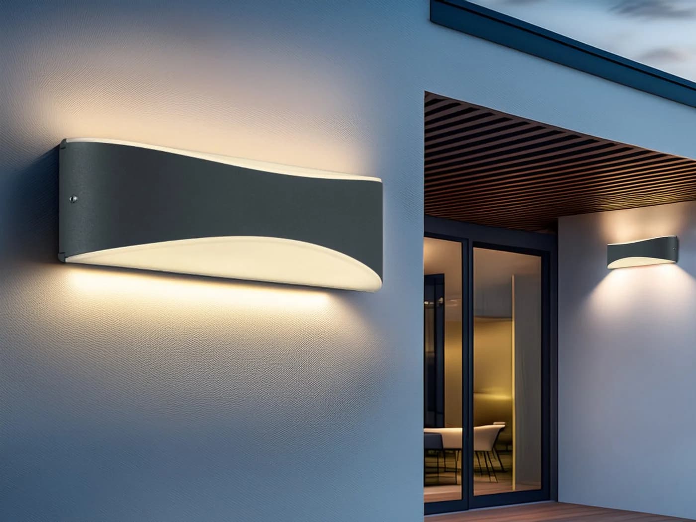 TRIO Leuchten LED Außen-Wandleuchte Warmweiß 2er-Set Fassaden-Beleuchtung Up Down