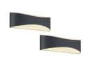 TRIO Leuchten LED Außen-Wandleuchte Warmweiß 2er-Set Fassaden-Beleuchtung Up Down Bild 2