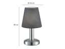 TRIO Leuchten LED Nachttischlampe Touch Dimmbar Grau Silber Bild 4