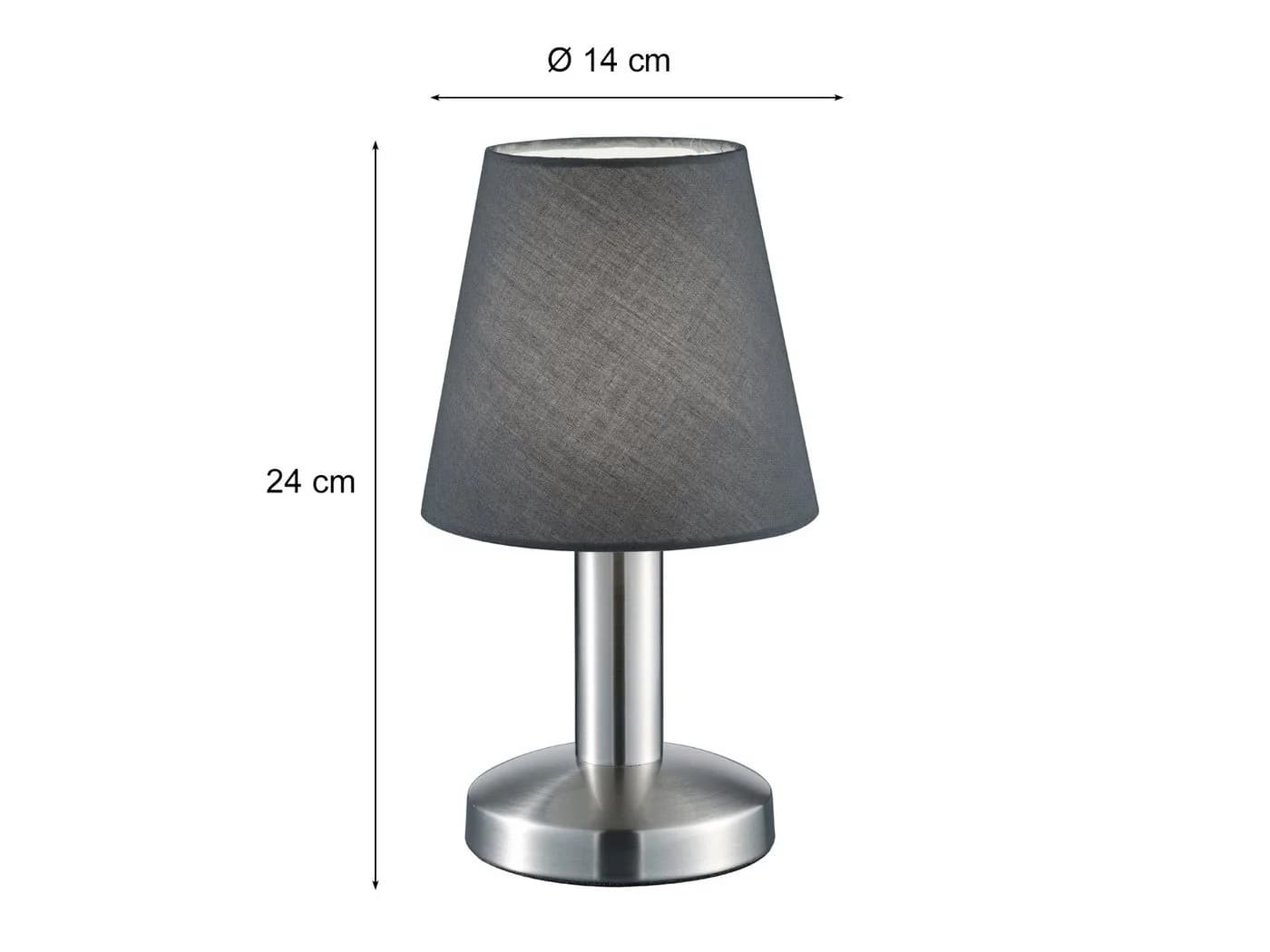 TRIO Leuchten LED Nachttischlampe Touch Dimmbar Grau Silber - Bild 4
