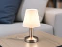 TRIO Leuchten LED Nachttischlampe Touch dimmbar Silber Weiß Bild 1