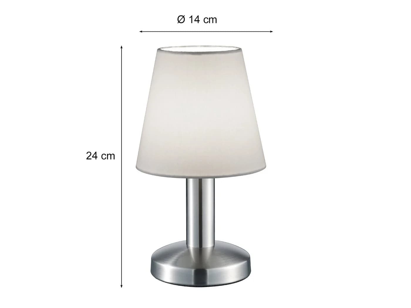 TRIO Leuchten LED Nachttischlampe Touch dimmbar Silber Weiß - Bild 4