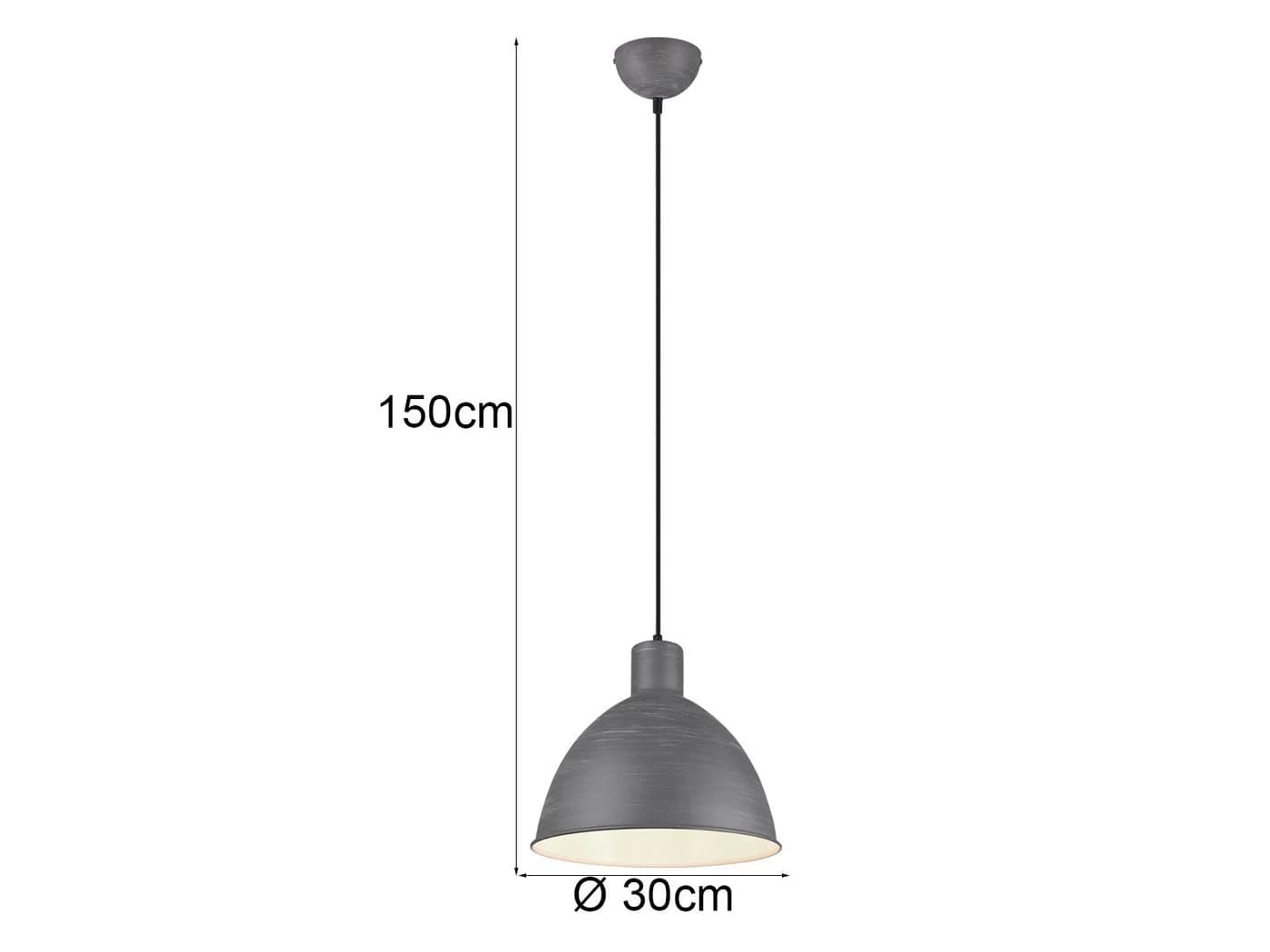 meineWunschleuchte Pendelleuchte Industriedesign Betonoptik Ø 30cm - Bild 4