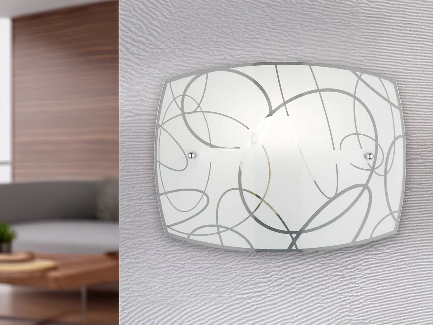TRIO Leuchten LED Wandleuchte Opal-Glas Weiß Silber