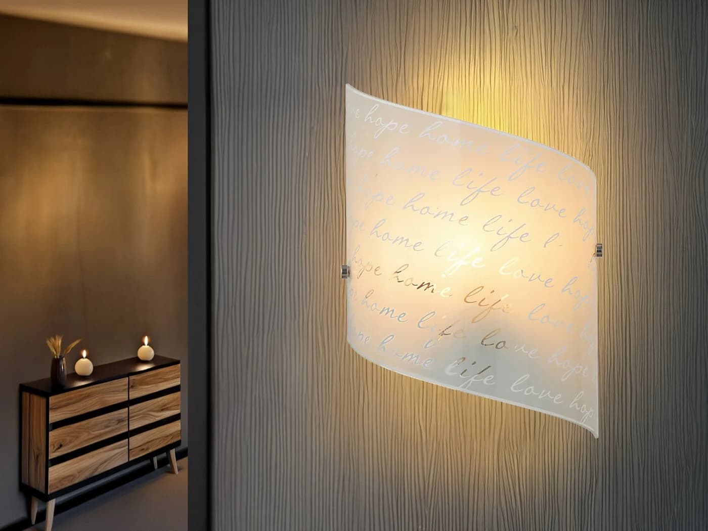 TRIO Leuchten LED Wandleuchte Weiß Dimmbar mit Glas