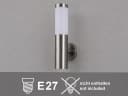 meineWunschleuchte Außen-Wandleuchte Edelstahl E27 Silber Bild 5
