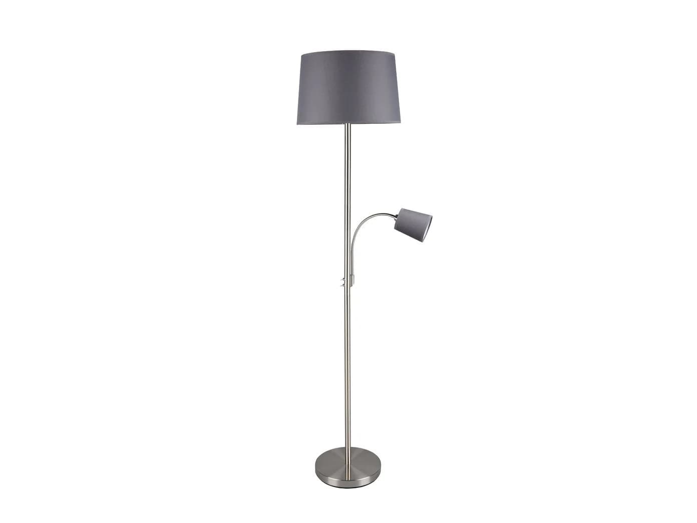 Elegante Stehlampe in Silber und Grau - Bild 2