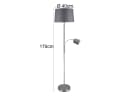Elegante Stehlampe in Silber und Grau Bild 4