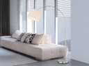 TRIO Leuchten LED Bogenlampe höhenverstellbar Weiß/Silber Dimmbar Bild 1