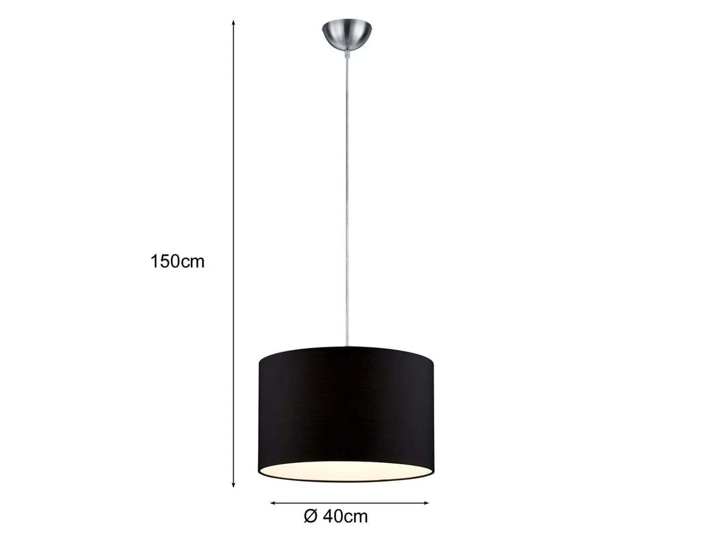 TRIO Leuchten LED Pendelleuchte Schwarz Dimmbar E27 - Bild 4