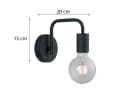 TRIO Leuchten LED Wandleuchte Schwarz Industrial mit Schalter Bild 4
