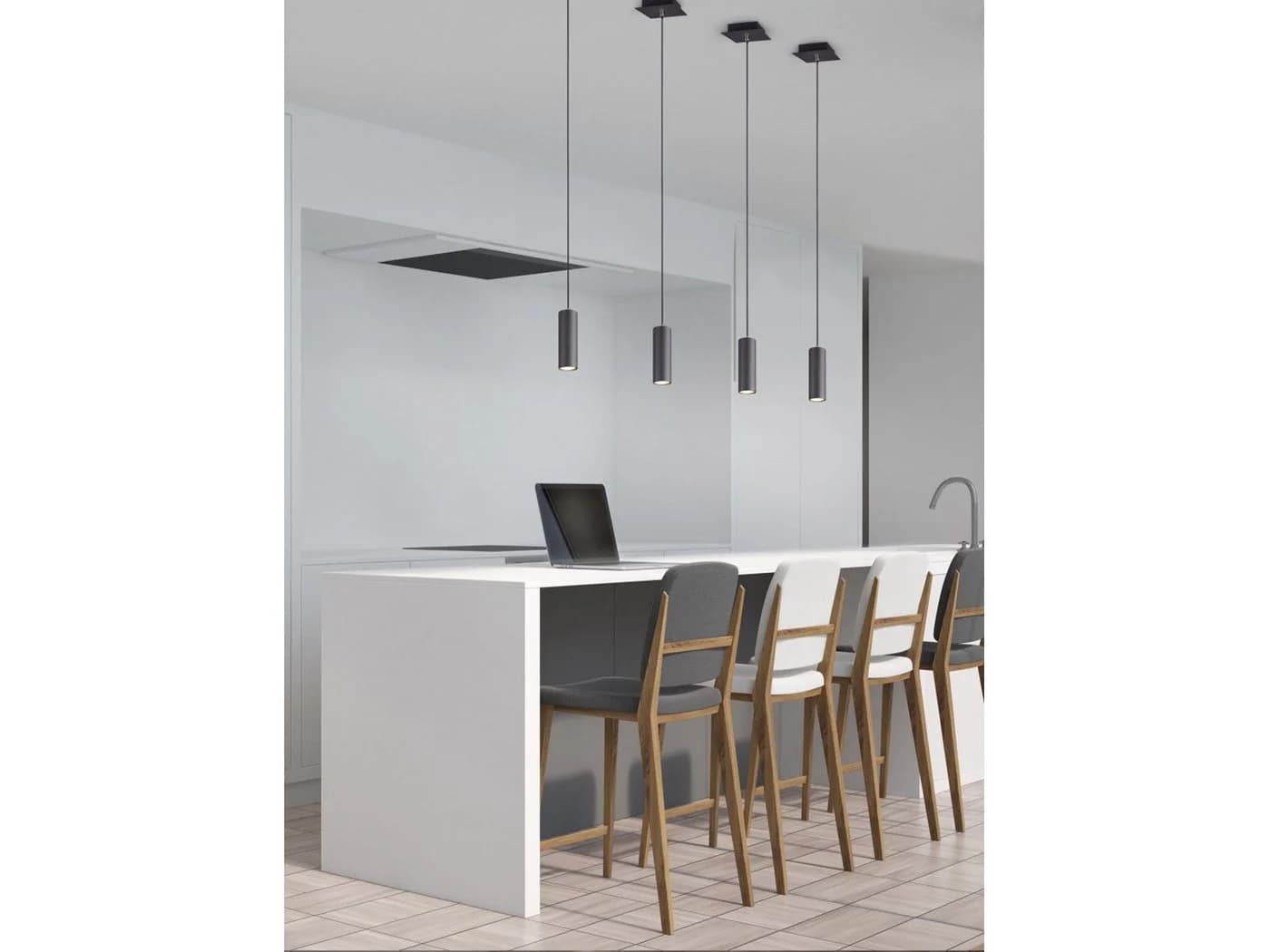TRIO Leuchten LED Pendelleuchte Schwarz Ø12cm - Bild 4