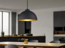 Reality Leuchten LED Pendelleuchte Schwarz Gold Industrie Design Bild 1