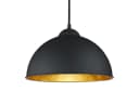 Reality Leuchten LED Pendelleuchte Schwarz Gold Industrie Design Bild 2