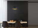 Reality Leuchten LED Pendelleuchte Schwarz Gold Industrie Design Bild 5