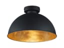 Reality Leuchten LED Deckenleuchte Industrial Schwarz Gold Ø 31cm Bild 2