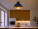 Reality Leuchten LED Deckenleuchte Industrial Schwarz Gold Ø 31cm Bild 5