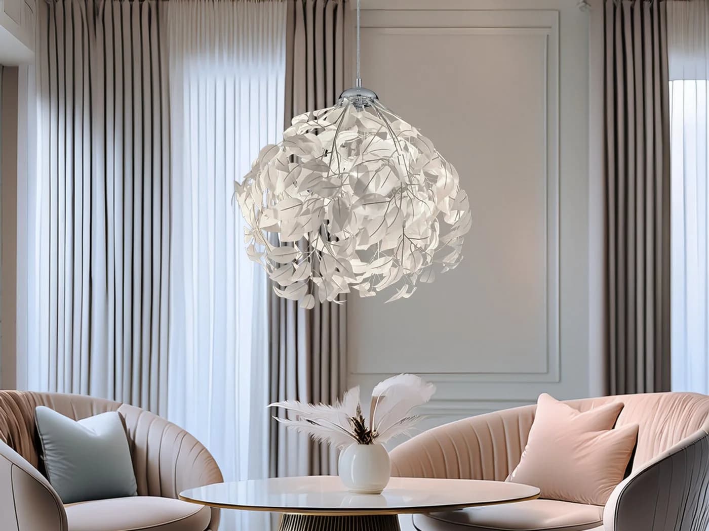 Reality Leuchten LED Pendelleuchte Weiß Chrom Dimmbar