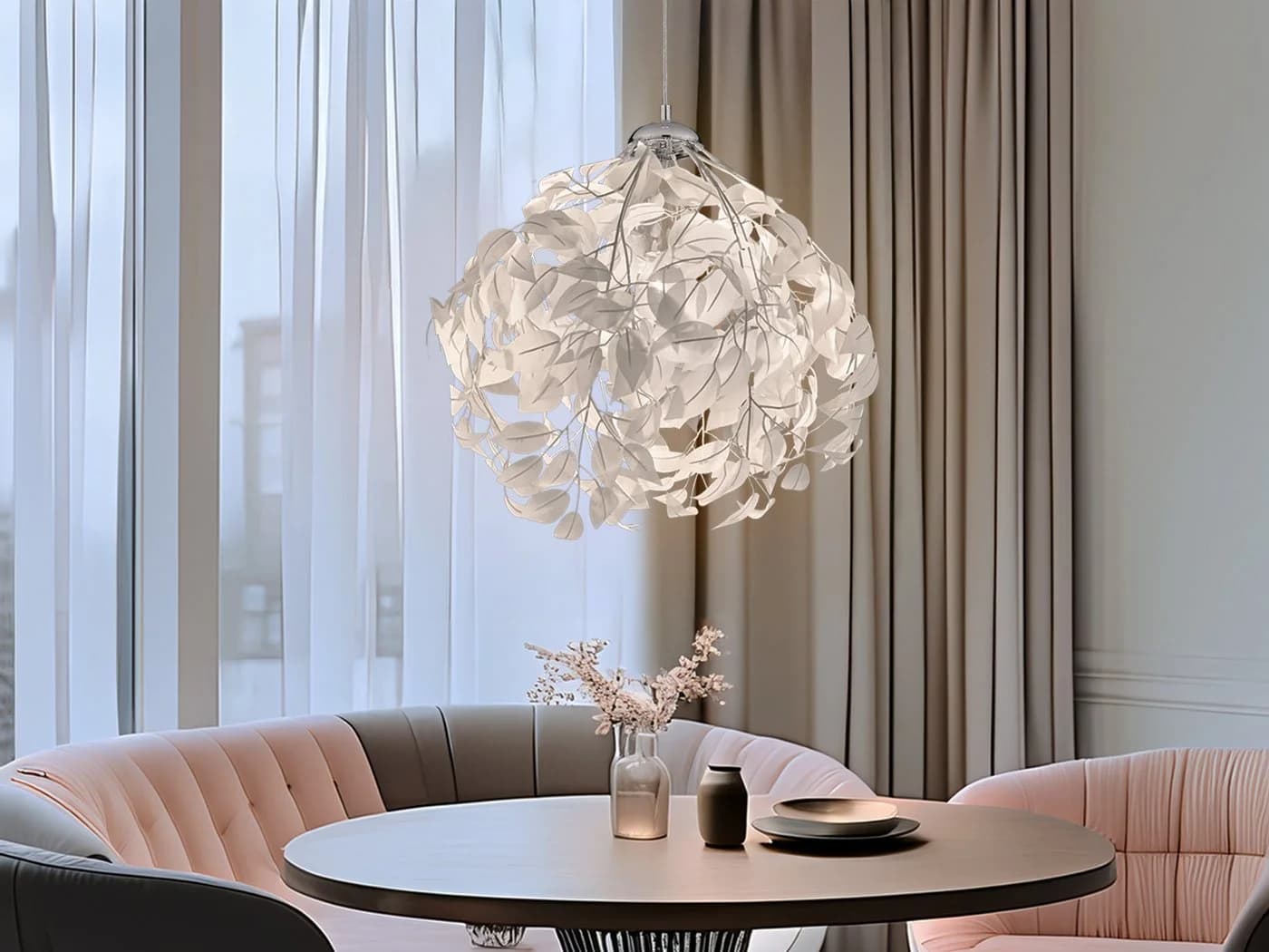 Reality Leuchten LED Pendelleuchte Weiß Chrom Dimmbar - Bild 4