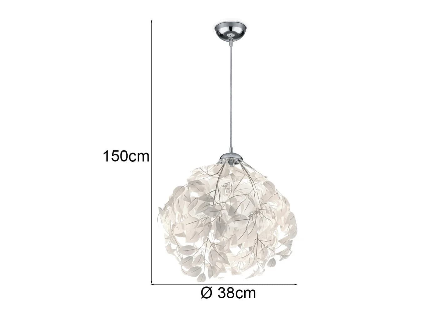 Reality Leuchten LED Pendelleuchte Weiß Chrom Dimmbar - Bild 5