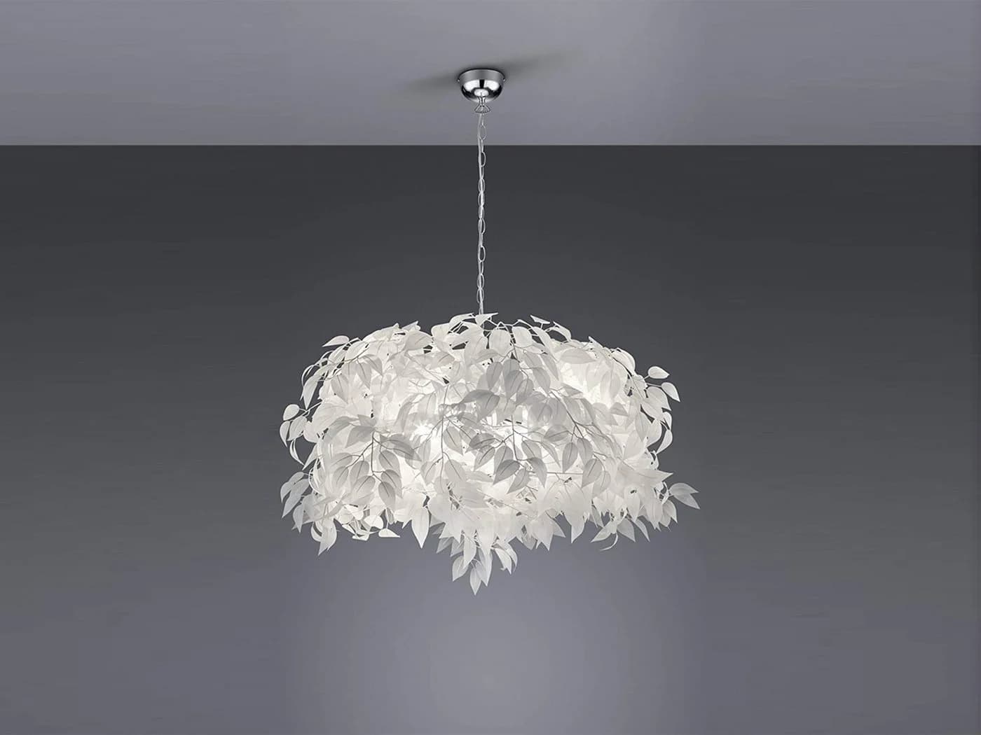 Reality Leuchten LED Pendelleuchte Weiß Chrom Dimmbar 70cm - Bild 3