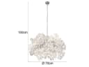 Reality Leuchten LED Pendelleuchte Weiß Chrom Dimmbar 70cm Bild 4