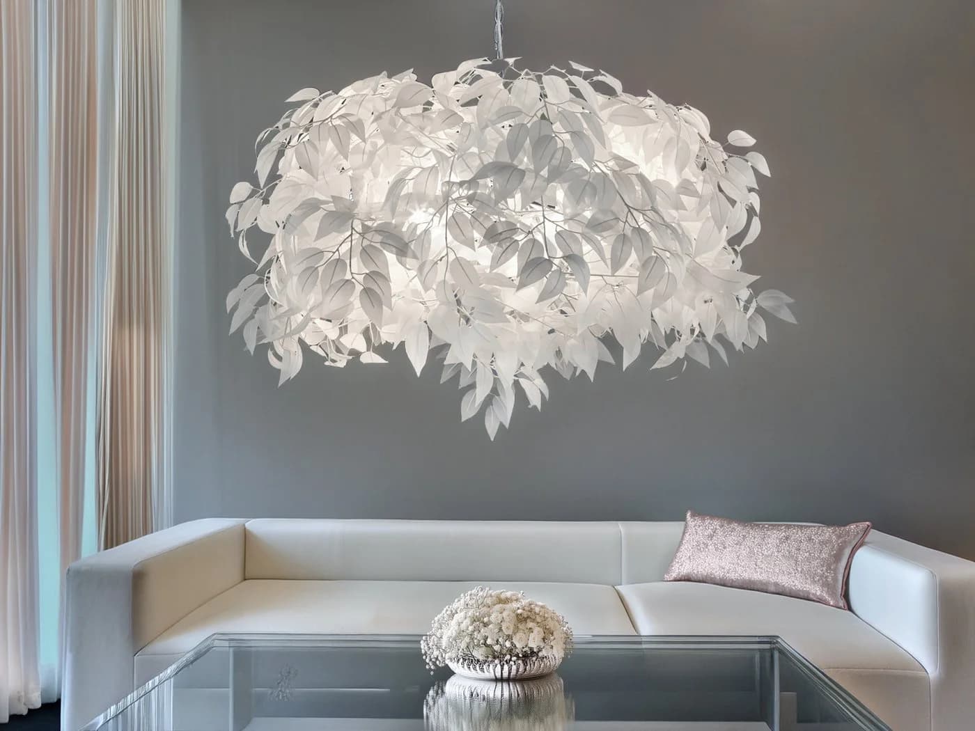 Reality Leuchten LED Pendelleuchte Weiß Chrom Dimmbar 70cm - Bild 5