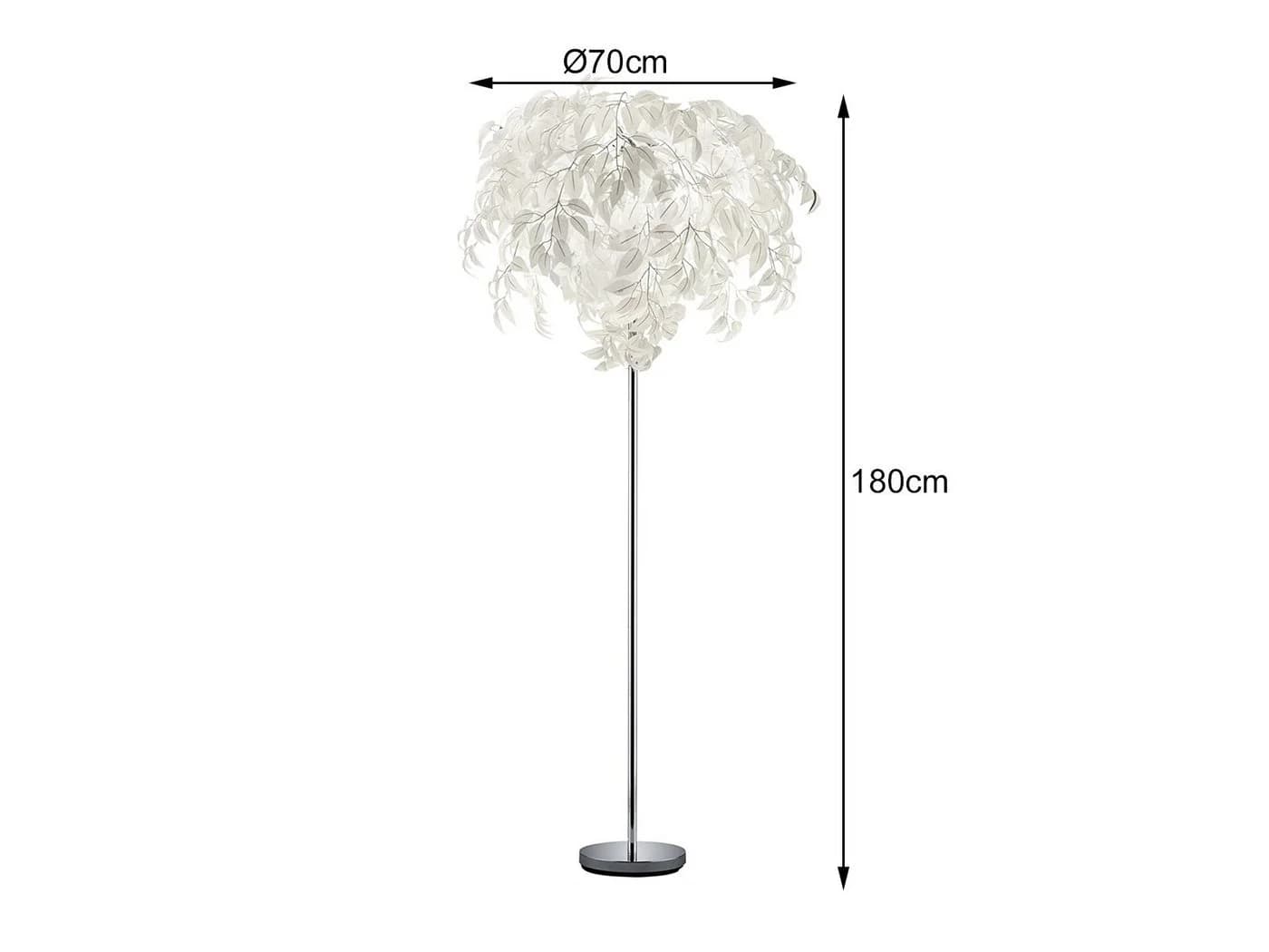 Reality Leuchten LED Stehlampe Blätter-Design Dimmbar Warmweiß 180cm - Bild 4