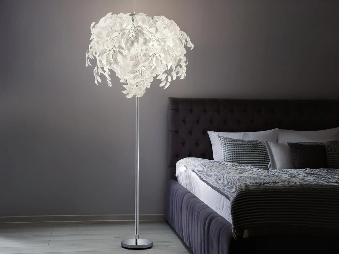 Reality Leuchten LED Stehlampe Blätter-Design Dimmbar Warmweiß 180cm - Bild 5