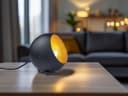Reality Leuchten LED Tischleuchte Retro Schwarz-Gold Warmweiß Bild 1