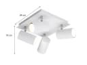 TRIO Leuchten LED Deckenstrahler Weiß Dimmbar Schwenkbar 4-flammig Bild 4