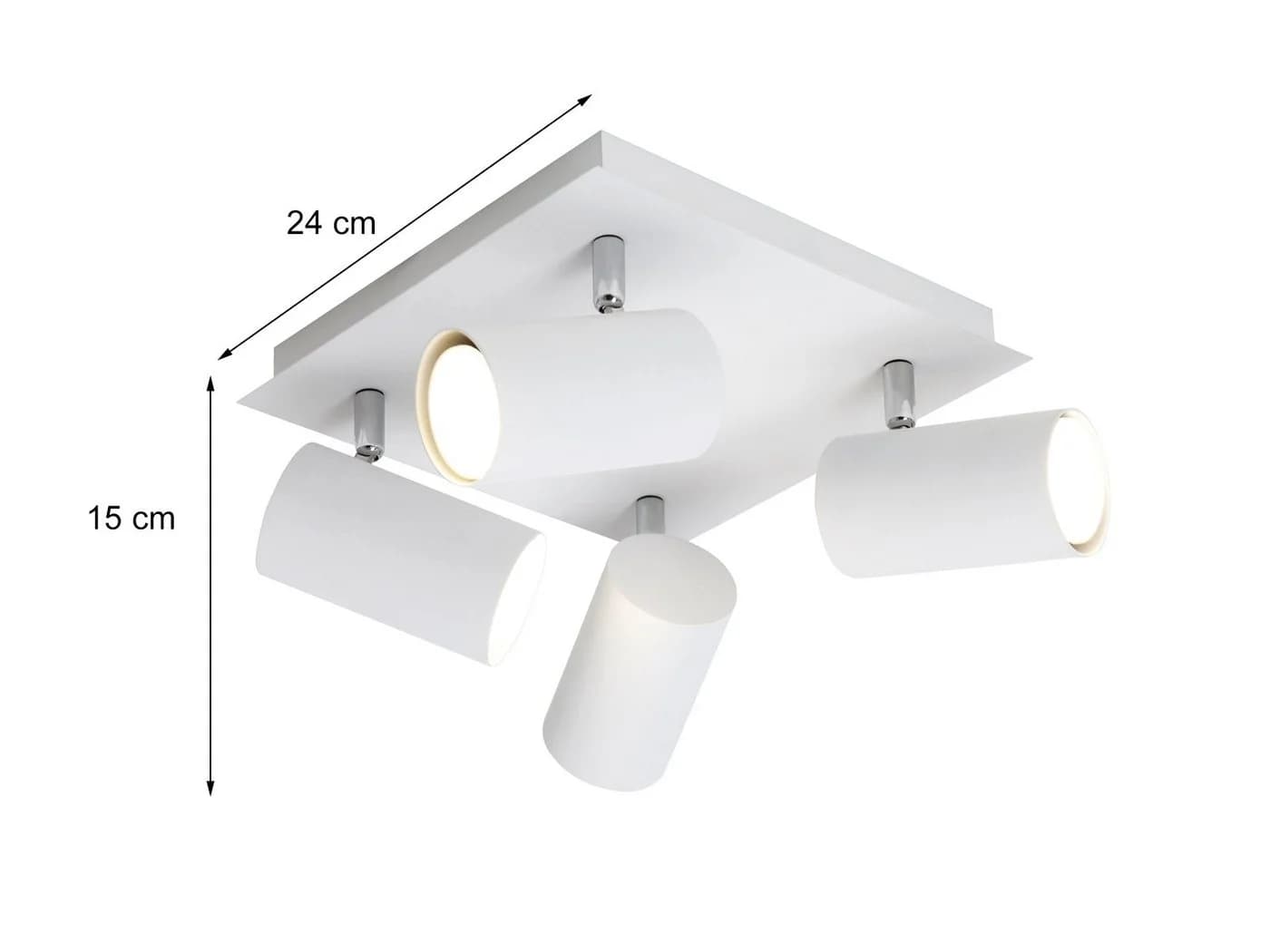 TRIO Leuchten LED Deckenstrahler Weiß Dimmbar Schwenkbar 4-flammig - Bild 4