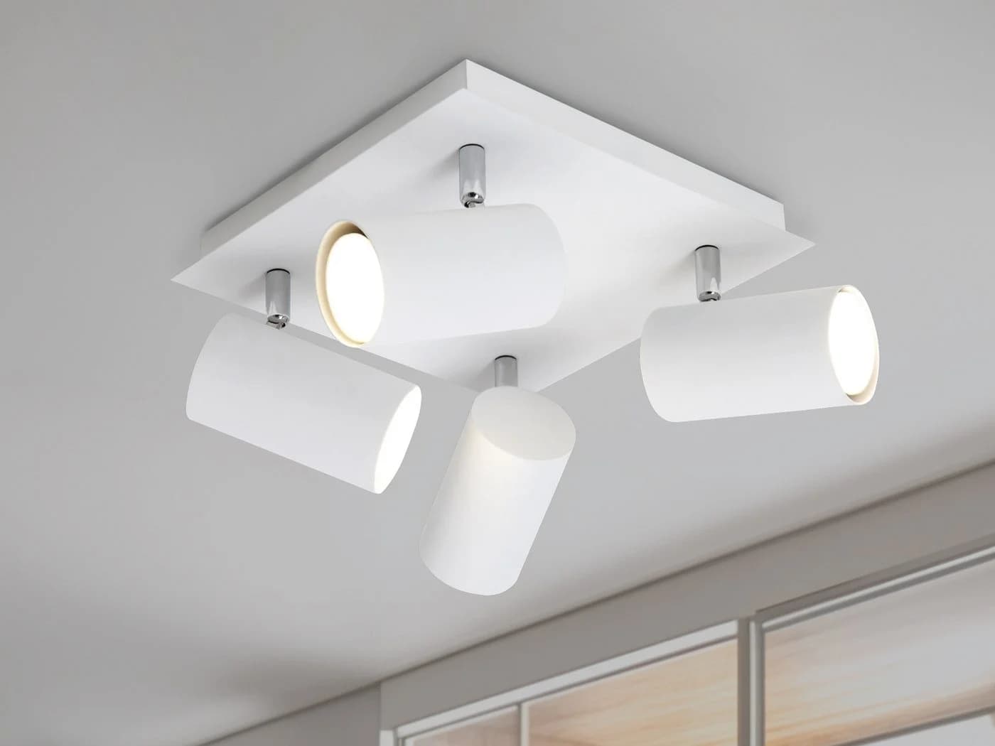 TRIO Leuchten LED Deckenstrahler Weiß Dimmbar Schwenkbar 4-flammig - Bild 5
