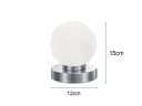 Reality Leuchten LED Nachttischlampe Touch Dimmbar Weiß Silber Bild 4