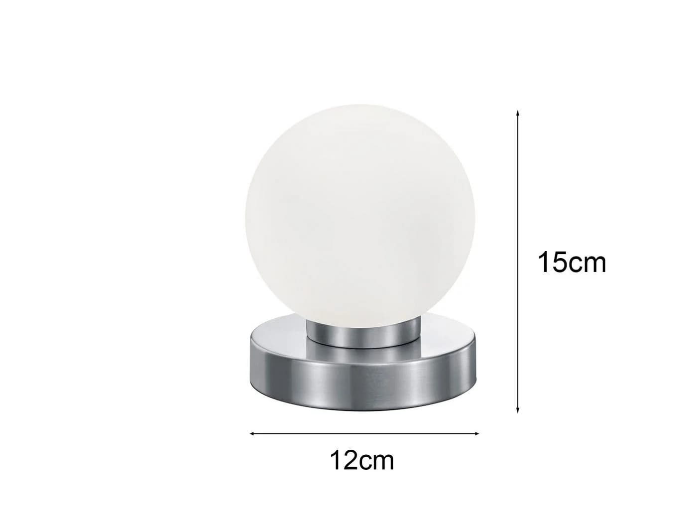 Reality Leuchten LED Nachttischlampe Touch Dimmbar Weiß Silber - Bild 4